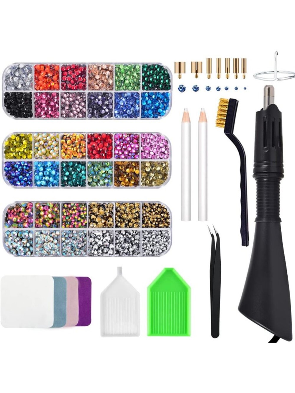 DIY Bedazzler Kit with Rhinestones, Hot Fix Gems, Craft Tools & Accessories